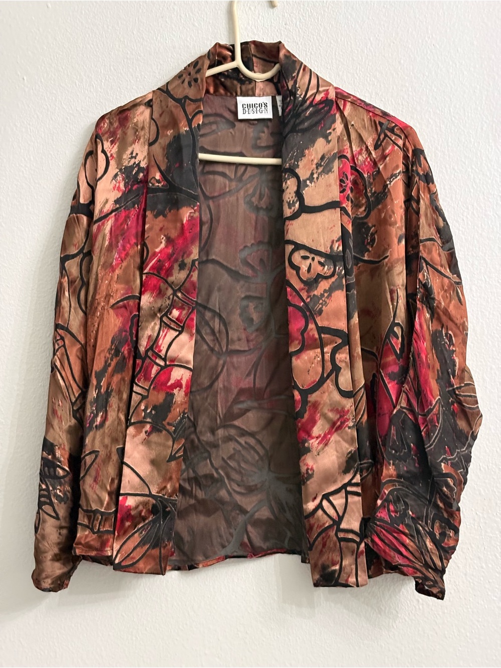 vintage Chico's Design abstract art-to-wear jacket,size 0